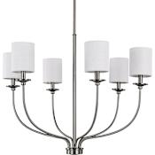 Progress Lighting Bonita 6 Light 31" Wide Chandelier Brushed Nickel