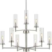 Progress Lighting Kellwyn 9 Light 28" Wide Chandelier Brushed Nickel