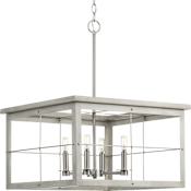 Progress Lighting Hedgerow 4 Light 21" Wide Chandelier Brushed Nickel