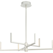Progress Lighting Pivot LED 6 Light 28" Wide LED Chandelier Burnished Nickel