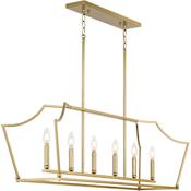 Progress Lighting Parkhurst 6 Light 42" Wide Taper Candle Chandelier Brushed Bronze
