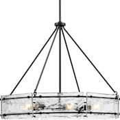 Progress Lighting Rivera 6 Light 30" Wide Ring Chandelier Matte Black