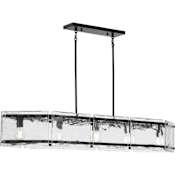Progress Lighting Rivera 5 Light 52" Wide Linear Pendant Matte Black
