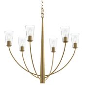 Progress Lighting Jheni 6 Light 30" Wide Candle Style Chandelier Brushed Gold