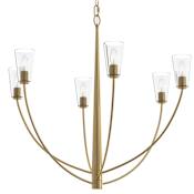 Progress Lighting Jheni 6 Light 36" Wide Candle Style Chandelier Brushed Gold