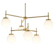 Progress Lighting Rigsby 6 Light 40" Wide Globe Chandelier Brushed Gold