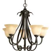 Progress Lighting Torino 5 Light 26" Wide Chandelier Forged Bronze