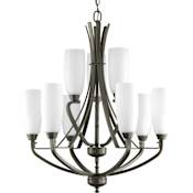 Progress Lighting Wisten 9 Light 27" Wide Chandelier Antique Bronze