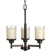 Progress Lighting Alexa 3 Light 17" Wide Pillar Candle Chandelier Antique Bronze