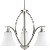 Progress Lighting Joy 3 Light 20" Wide Chandelier Brushed Nickel