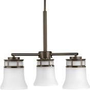 Progress Lighting Cascadia 3 Light 21" Wide Chandelier Antique Bronze