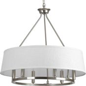 Progress Lighting Cherish 6 Light 24" Wide Drum Chandelier Brushed Nickel