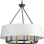 Progress Lighting Cherish 6 Light 24" Wide Drum Chandelier Antique Bronze