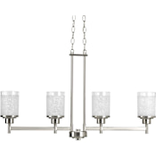 Progress Lighting Alexa 4 Light 34" Wide Chandelier Brushed Nickel