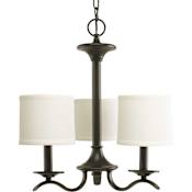 Progress Lighting Inspire 3 Light 17" Wide Chandelier Antique Bronze