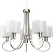 Progress Lighting Invite 5 Light 25" Wide Chandelier Brushed Nickel