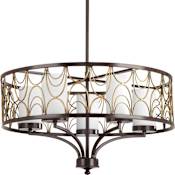 Progress Lighting Cirrine 5 Light 24" Wide Drum Chandelier Antique Bronze
