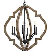 Progress Lighting Spicewood 6 Light 30" Wide Chandelier Gilded Iron