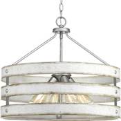 Progress Lighting Gulliver 4 Light 22" Wide Drum Chandelier Galvanized Finish