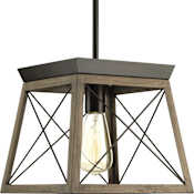 Progress Lighting Briarwood Single Light 10" Wide Pendant Antique Bronze