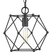 Progress Lighting Spatial Single Light 12" Wide Pendant Black