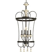 Progress Lighting Bergamo 4 Light 19" Wide Taper Candle Chandelier Forged Bronze