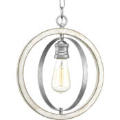 Progress Lighting Conestee Single Light 12" Wide Pendant Galvanized Finish