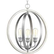 Progress Lighting Conestee 3 Light 21" Wide Chandelier Galvanized Finish