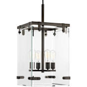 Progress Lighting Glayse 4 Light 15" Wide Pendant Antique Bronze