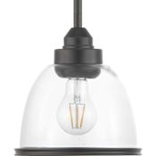 Progress Lighting Saluda Single Light 7" Wide Mini Pendant Antique Bronze