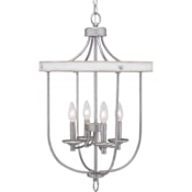 Progress Lighting Gulliver 4 Light 17" Wide Taper Candle Pendant Galvanized