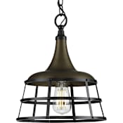 Progress Lighting Bastille 12" Wide Pendant Aged Brass