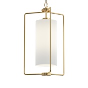 Progress Lighting Merry 15" Wide Pendant with Etched Glass Shade Brushed Gold