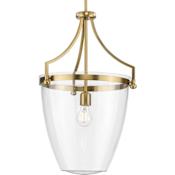 Progress Lighting Parkhurst 15" Wide Pendant with Clear Glass Shade Brushed Bronze