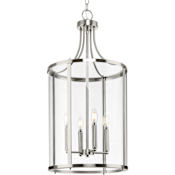 Progress Lighting Gilliam 4 Light 15" Wide Pillar Candle Pendant Brushed Nickel