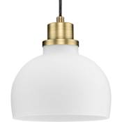 Progress Lighting Garris 8" Wide Mini Pendant Vintage Brass