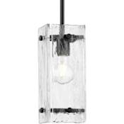 Progress Lighting Rivera 5" Wide Mini Pendant Matte Black