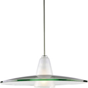 Progress Lighting Single Light 20" Wide Pendant Brushed Nickel