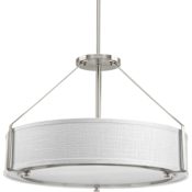 Progress Lighting Ratio 4 Light 24" Wide Drum Chandelier Brushed Nickel