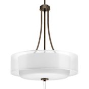 Progress Lighting Invite 4 Light 20" Wide Drum Chandelier Antique Bronze