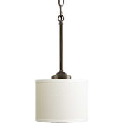 Progress Lighting Inspire Single Light 7" Wide Mini Pendant Antique Bronze