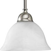 Progress Lighting Avalon Single Light 8" Wide Mini Pendant Brushed Nickel