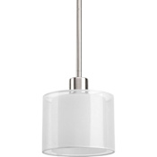 Progress Lighting Invite Single Light 7" Wide Mini Pendant Brushed Nickel