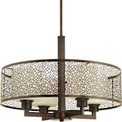 Progress Lighting Mingle 4 Light 21" Wide Drum Chandelier Antique Bronze