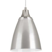 Progress Lighting Pure Single Light 7" Wide LED Mini Pendant Brushed Nickel