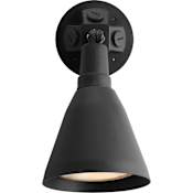 Progress Lighting PAR Lampholder Series Single-Light Adjustable Swivel Aluminum Flood Light with Shade Black