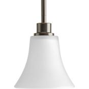 Progress Lighting Joy Single Light 6" Wide Mini Pendant Antique Bronze with White Glass