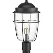 Progress Lighting Holcombe Single Light 18-1/4" High Outdoor Single Head Post Light Black