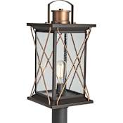 Progress Lighting Barlowe 20" Tall Outdoor Single Head Post Light Antique Bronze