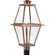 Progress Lighting Bradshaw 25" Tall Post Light Antique Copper